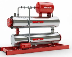 A Wattco circulation heater that is suitable for steam heating applications